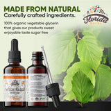 FLORIDA HERBS tintura en mano midiendo gotas para uso práctico