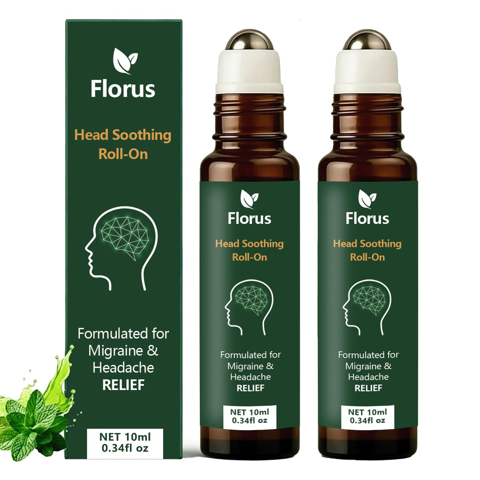 Florus roll on vista frontal mostrando envase y etiqueta claramente