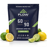 Flow Formulas vista frontal del envase mostrando el diseño y sabor limón lima