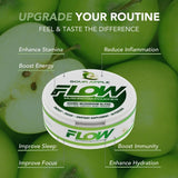 Lata abierta de Flow Pouches con varios sobres visibles para visualización del contenido
