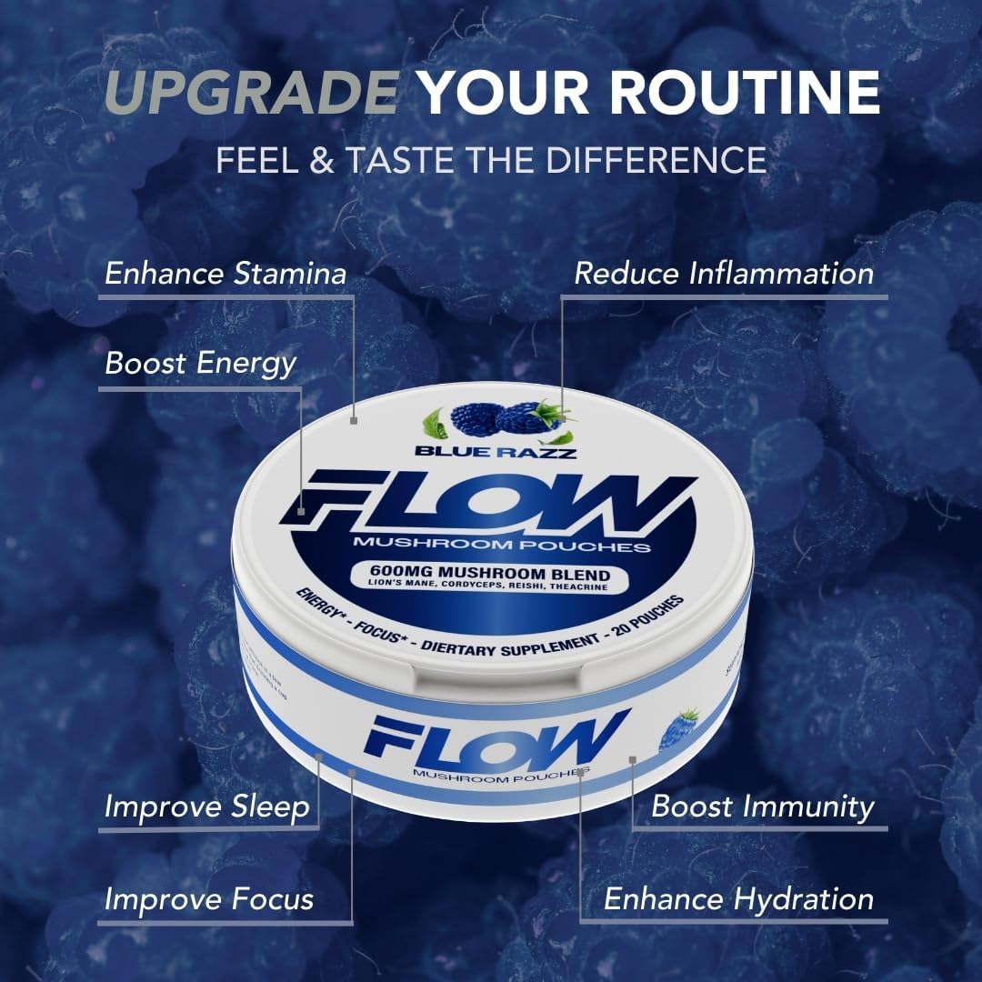 Flow Pouches comparación de tamaño en mano para referencia de escala