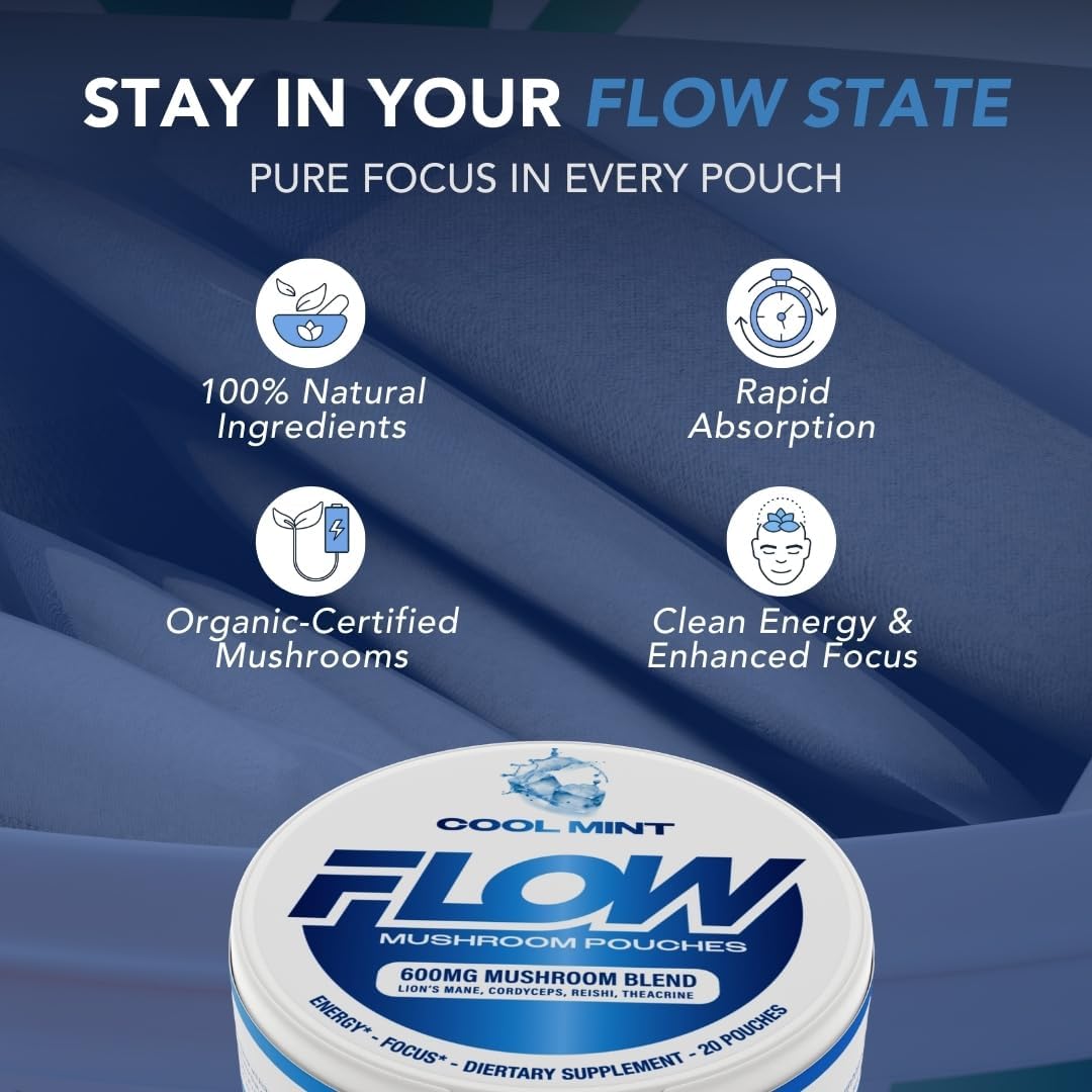 Flow Pouches detalle del sobre que destaca textura y dosificación