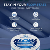 Flow Pouches detalle del sobre que destaca textura y dosificación