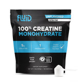 Fluid creatine vista frontal del envase, identifica la pureza del producto