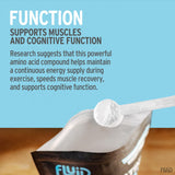 Batido mezclado con Fluid creatine, muestra mezcla homogénea y sin grumos