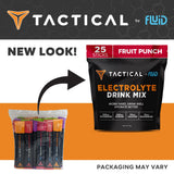 Fluid Tactical etiqueta con información nutricional y origen Made in USA