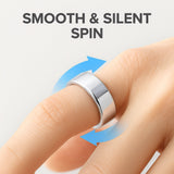 Fluxionova anillo detalle de titanio que ilustra durabilidad y emisión iónica