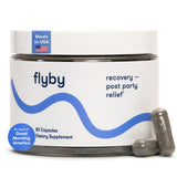 Flyby frasco frontal mostrando el envase y beneficios visibles