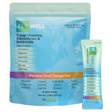 FlyWell frente del empaque mostrando diseño y beneficio de viaje