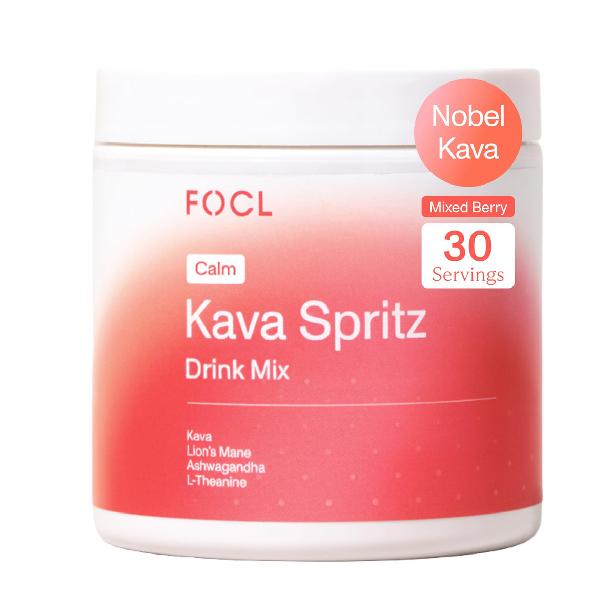 FOCL empaque frontal sabor mixed berry mostrando raciones claras y beneficio práctico