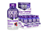 Focus Factor frente del empaque mostrando pack de 12 y beneficio conveniencia