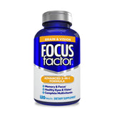 Focus Factor frente del paquete mostrando 120 tabletas y beneficios clave