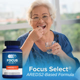 Focus Vision Supplements etiqueta nutricional y lista de ingredientes clara y transparente