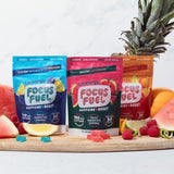 FocusFuel etiqueta con lista de ingredientes y beneficios, transparencia informativa