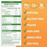 FocusFuel gomita textura de cerca evidencia sabor durazno y fácil masticación