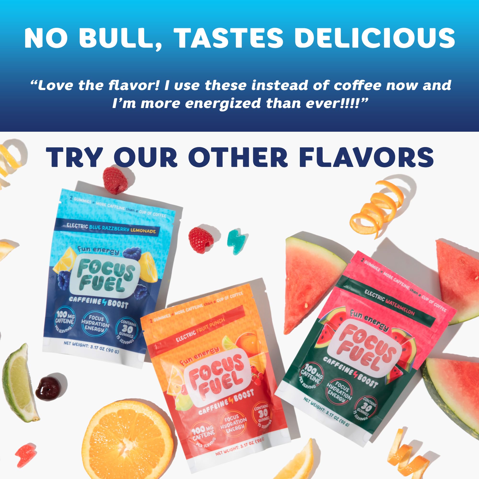 FocusFuel ingredientes con jugo real que mejoran el sabor