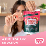 FocusFuel bote junto a equipo deportivo para uso antes de entrenar