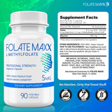 FOLATE MAXX etiqueta de ingredientes y potencia para confianza del usuario