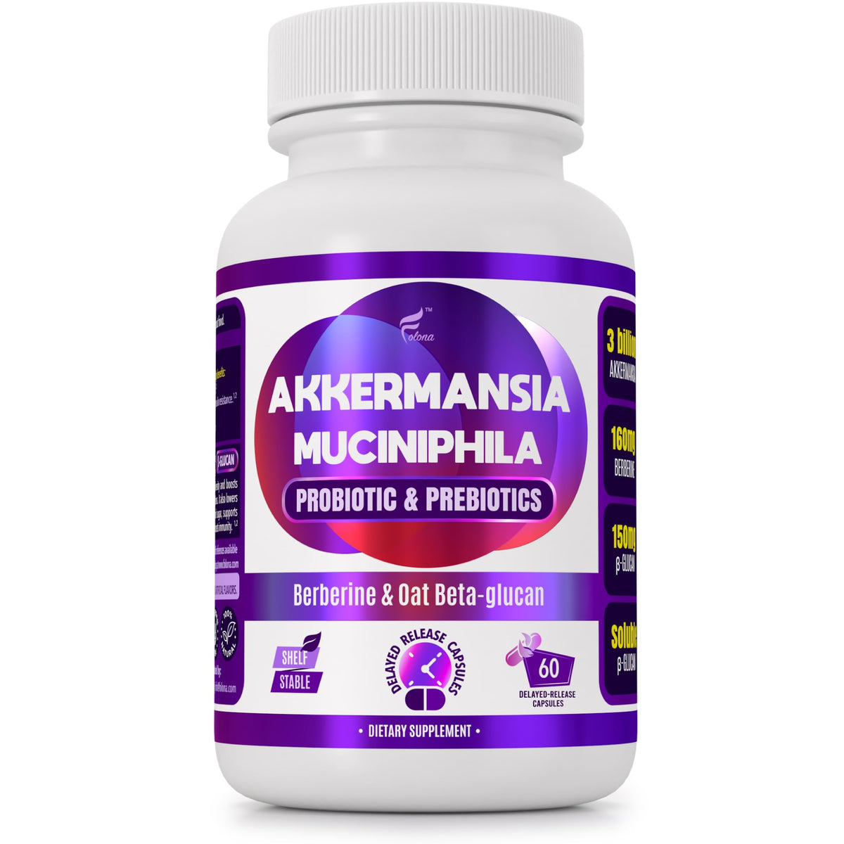 FOLONA frente del envase mostrando 60 cápsulas para salud intestinal