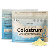 Folqs envase frontal mostrando colostro en polvo, confianza y pureza