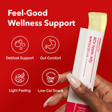 FOODOLOGY stick abierto con gel dentro, toma rápida sin agua