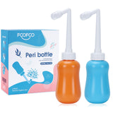 FOOFOO vista frontal del pack de dos botellas peri, limpieza portátil eficiente