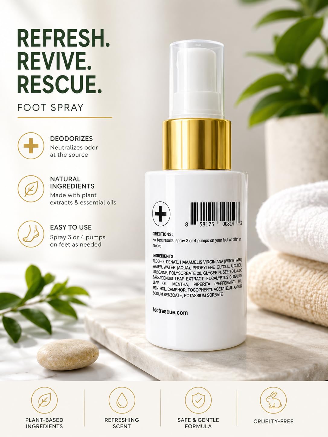 Foot Rescue uso después de una pedicura que permite calzarse sin manchar esmalte