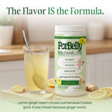 ForBelly primer plano de polvo de psyllium de malla fina y textura sedosa