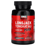 Force Factor cápsulas junto a regla para comparar tamaño y dosis