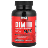 Force Factor etiqueta de ingredientes resaltando DIM, brócoli y BioPerine