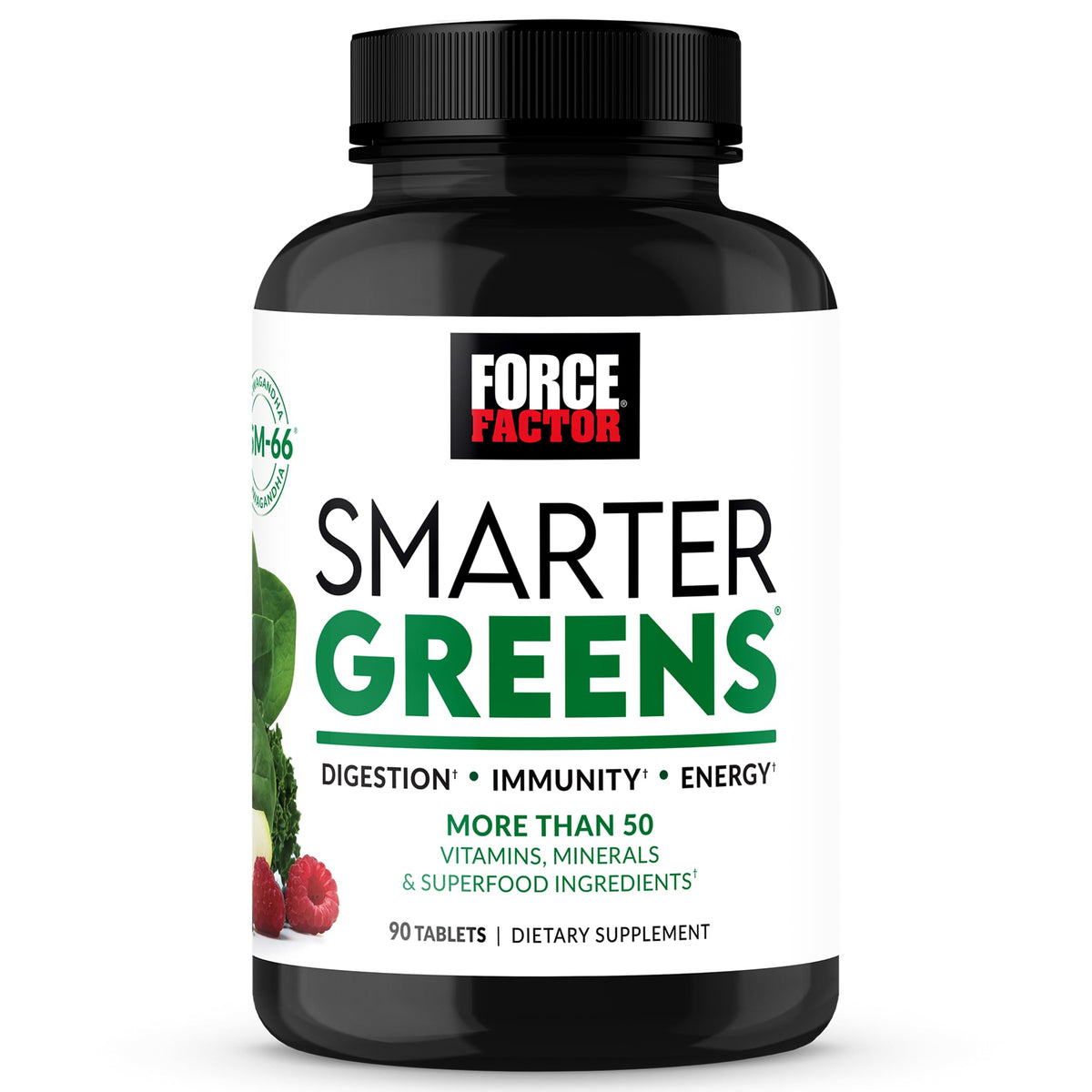 Force Factor envase frontal mostrando 90 tabletas y conveniencia