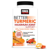 Force Factor envase frontal de Better Turmeric con diseño y beneficio portable