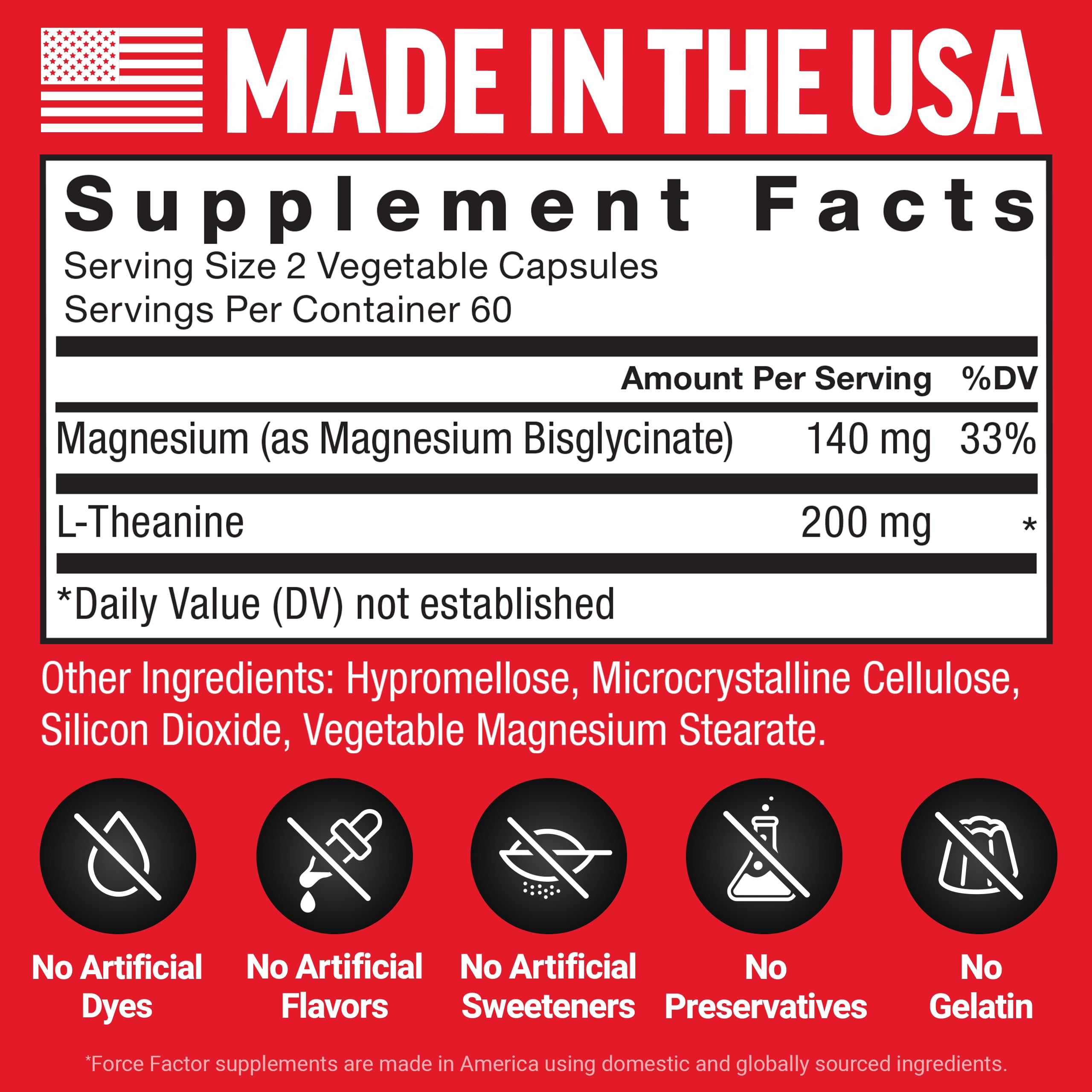 Force Factor etiqueta nutricional legible con información de dosis