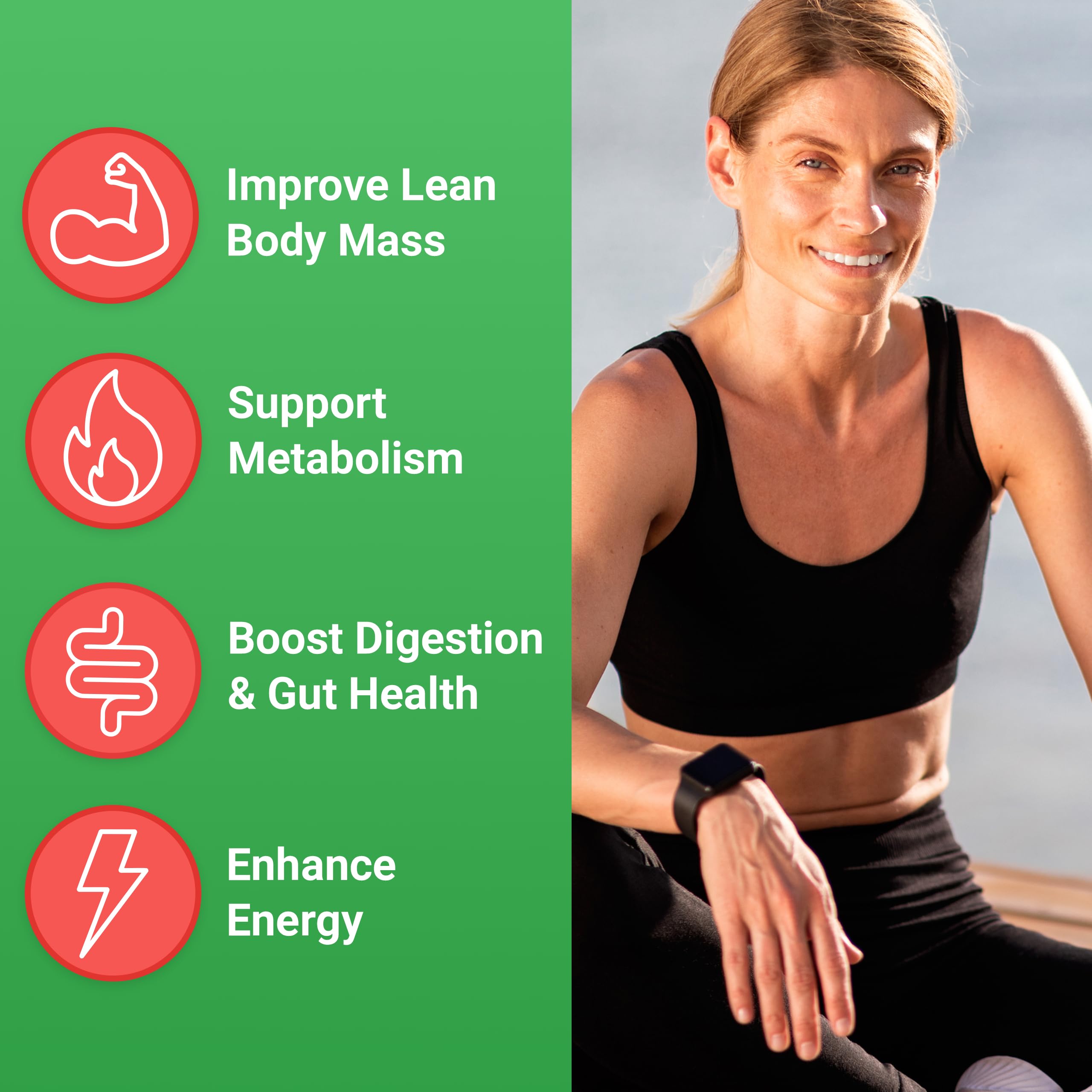 Etiqueta de Force Factor ProbioSlim con lista de ingredientes y sellos de calidad