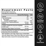 Force Factor etiqueta con ingredientes, beneficio de transparencia y calidad