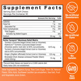 Force Factor etiqueta con ingredientes HydroCurc, jengibre y BioPerine claros