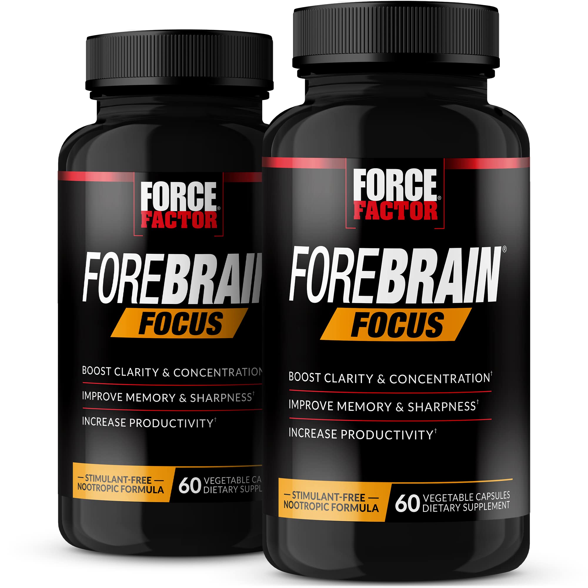 Force Factor frente del empaque mostrando el frasco y diseño, beneficio confianza visual
