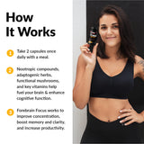 Force Factor ingredientes naturales: hierbas y hongos para apoyo cognitivo