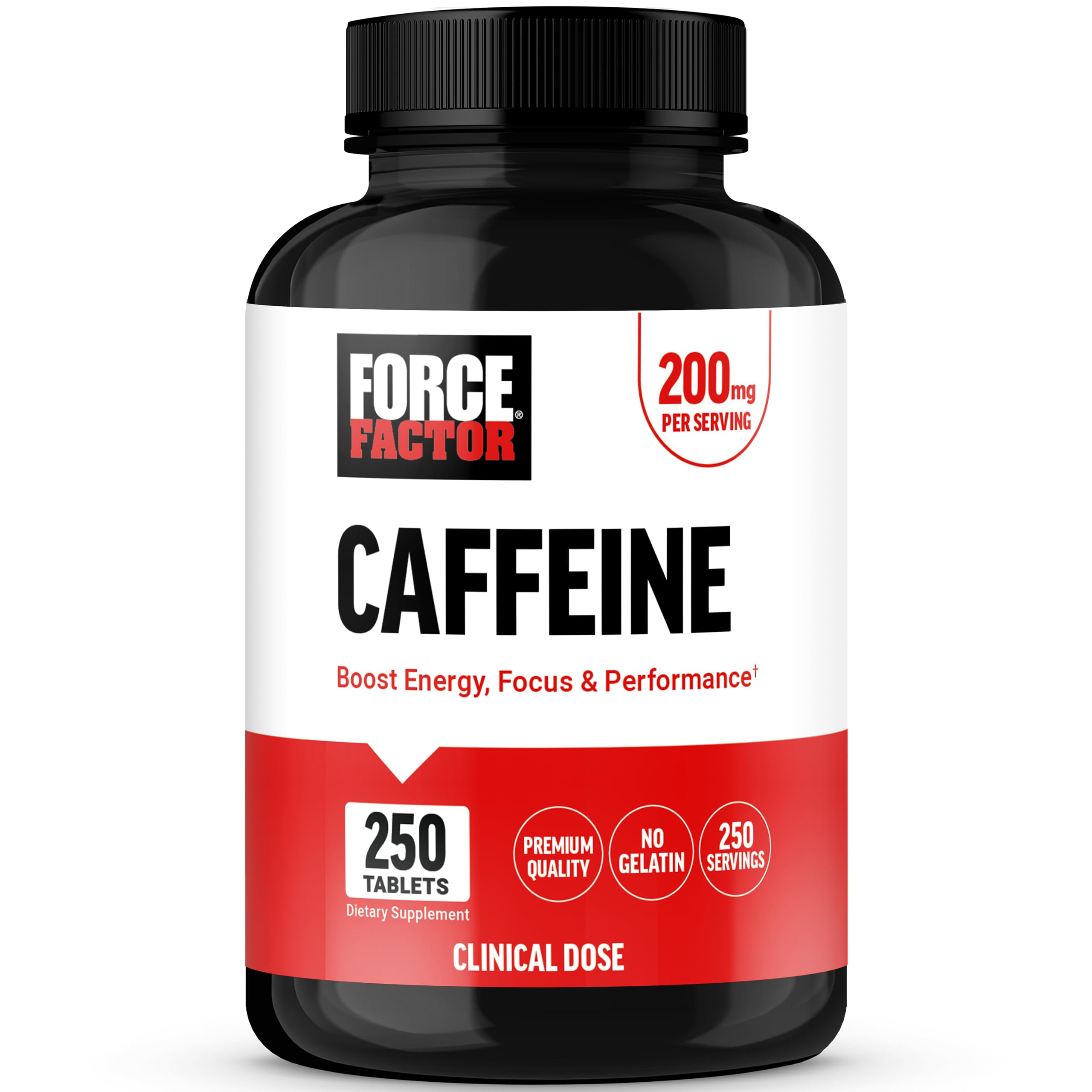 Force Factor frasco frontal mostrando 250 tabletas y marca
