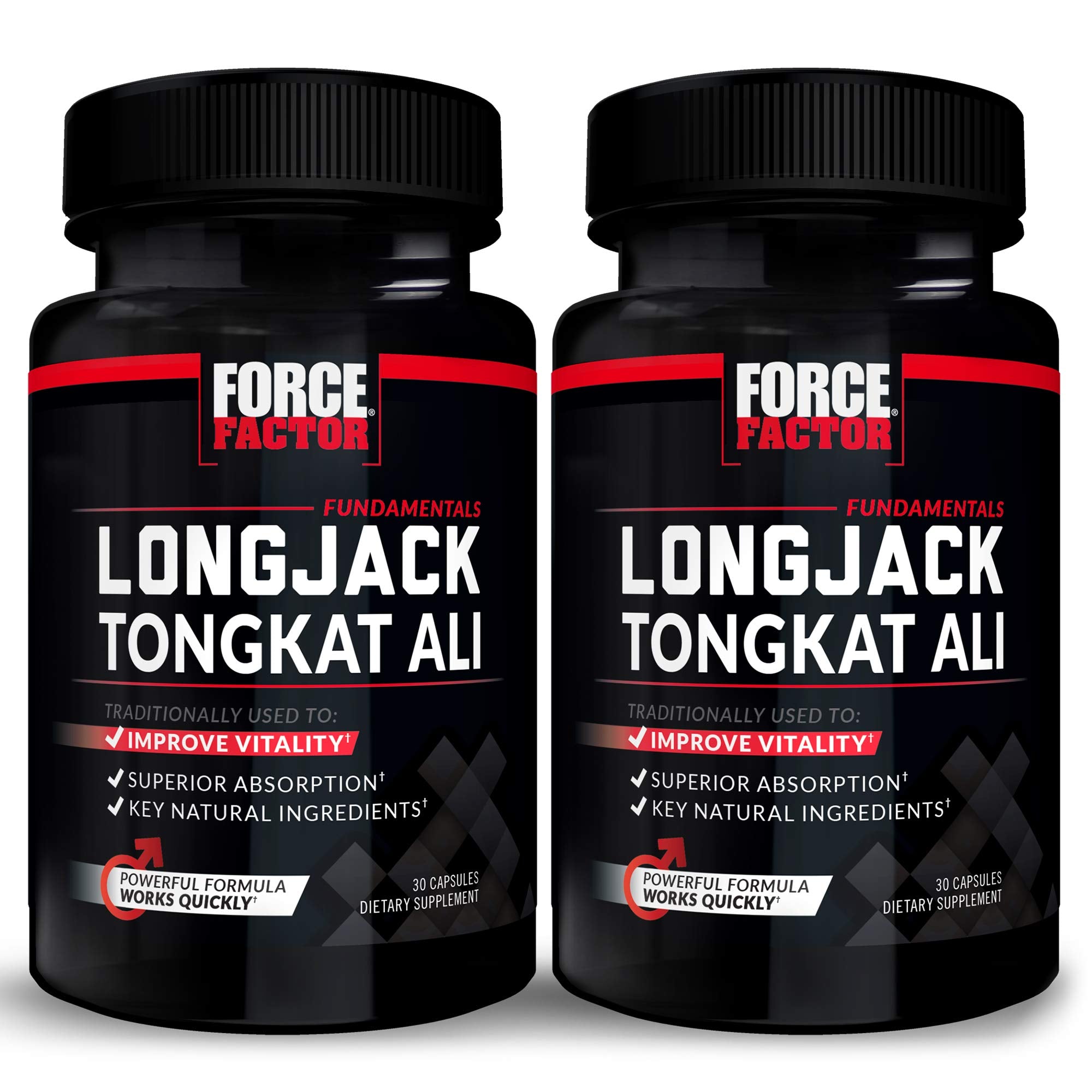 Force Factor botella frontal mostrando diseño y beneficios visibles