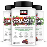 Force Factor empaque frontal mostrando masticables veganos y beneficio práctico