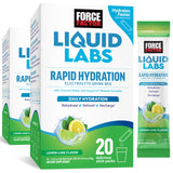 Force Factor empaque frontal mostrando sobres y beneficio de hidratación rápida