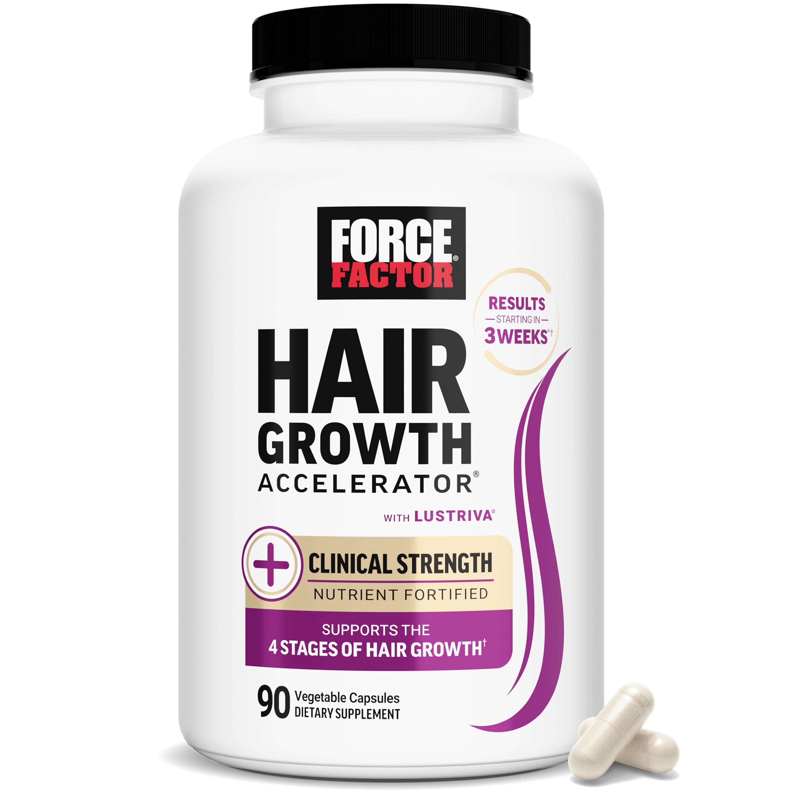 Force Factor frontal del envase mostrando la marca y beneficios