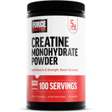Force Factor envase frontal mostrando 500 g y 100 porciones, confianza de marca