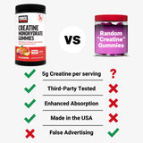 Force Factor gominolas etiqueta de ingredientes y sello NSF mostrando calidad