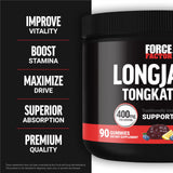 Force Factor primer plano de gomita que muestra textura y facilidad de masticar