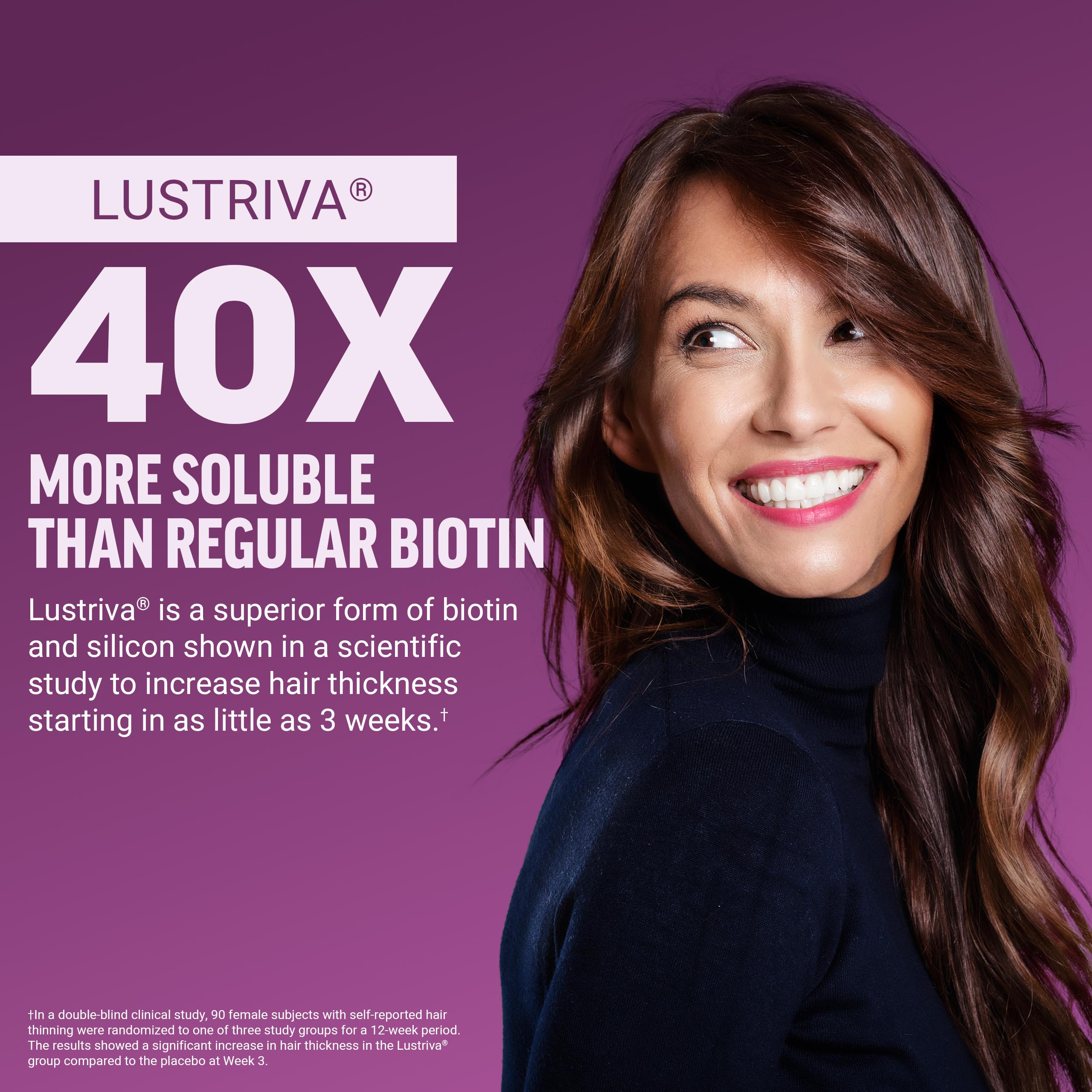 Etiqueta con ingredientes y Lustriva en Force Factor para confianza y claridad