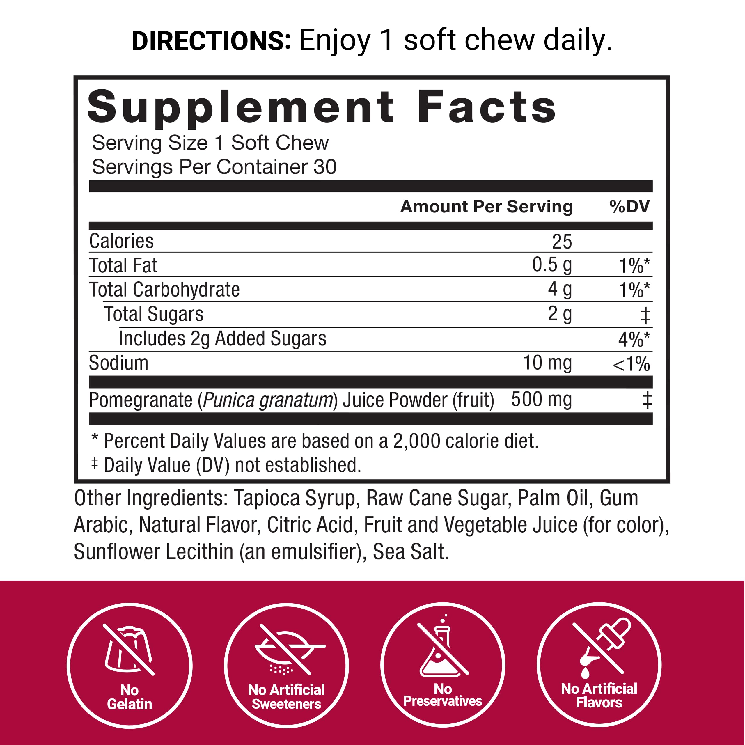 Force Factor polvo de granada premium que aporta antioxidantes naturales