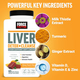 Force Factor ingredientes: cardo mariano, cúrcuma y jengibre, mezcla para bienestar hepático