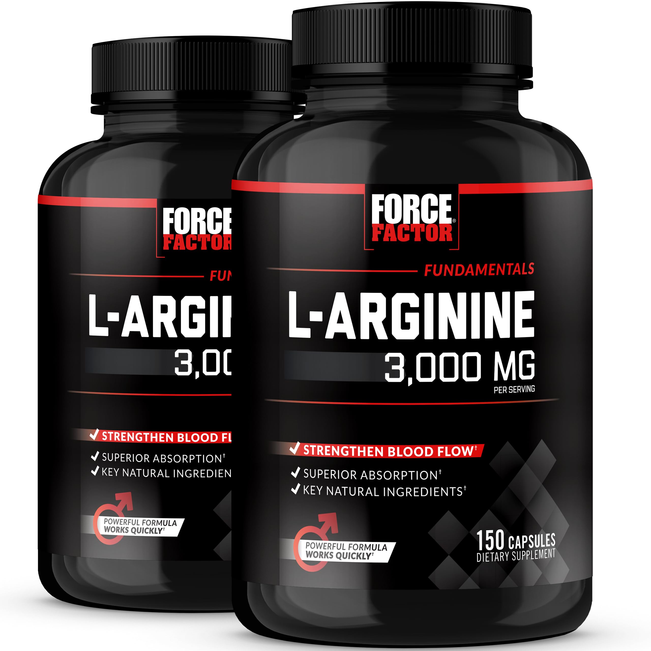 Force Factor envase frontal mostrando el producto y beneficios de flujo sanguíneo